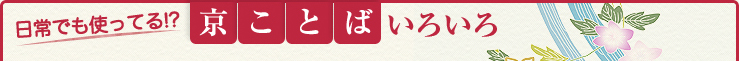 日常でも使ってる！？京ことばいろいろ